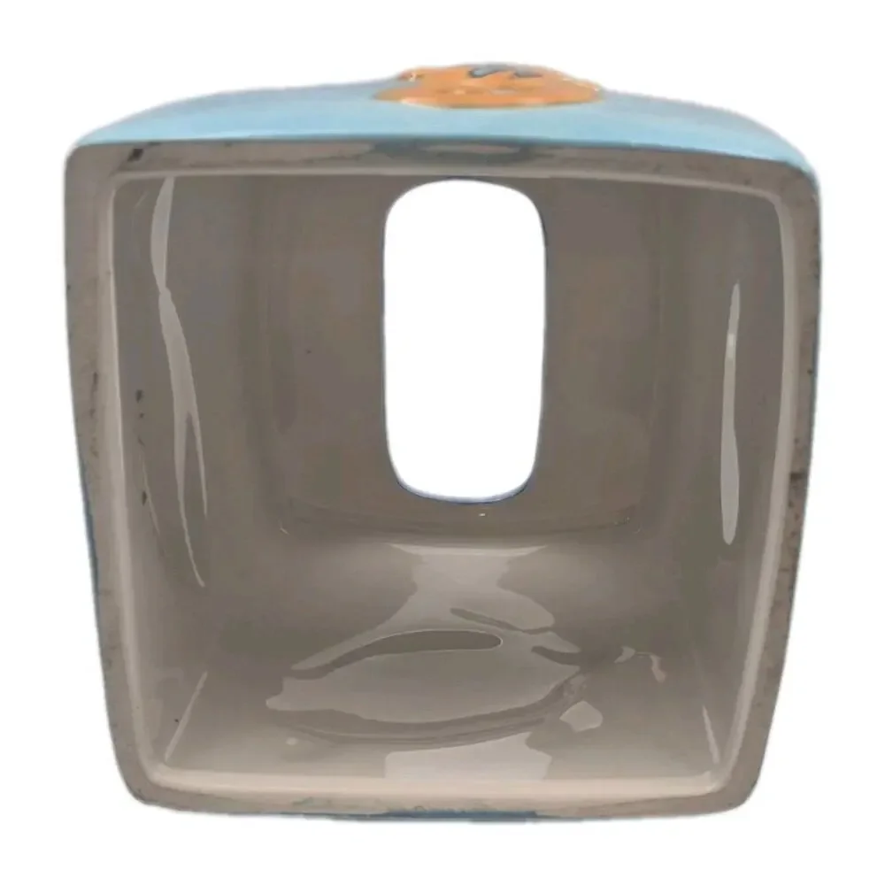 Blue Sea Life Ceramic Tissue Box Cover 6x6x6